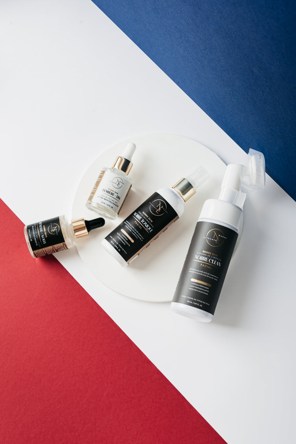 KIT – Ritual Élégance Completo (Espuma + Nobre Tonique + Sérum Dia + Sérum Noite + Nobre Gloss Brillance)
