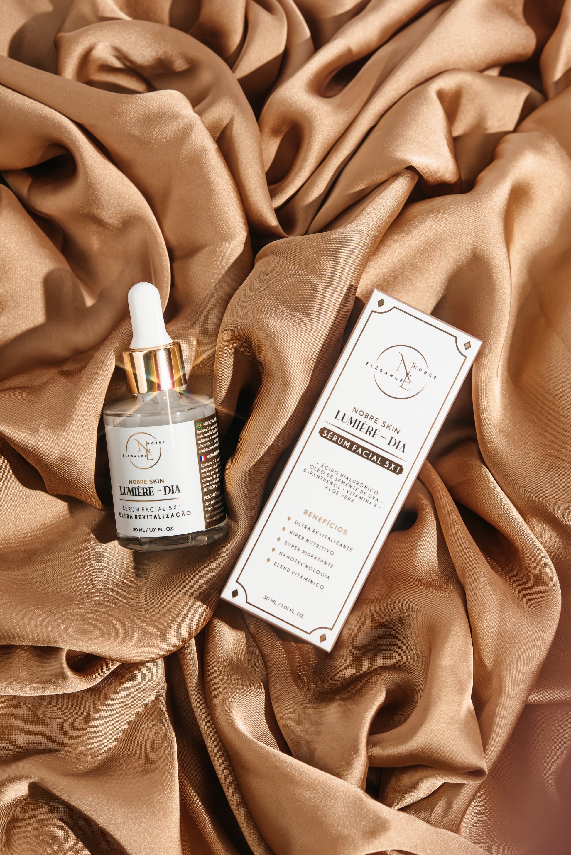 KIT – Ritual Élégance Completo (Espuma + Nobre Tonique + Sérum Dia + Sérum Noite + Nobre Gloss Brillance)