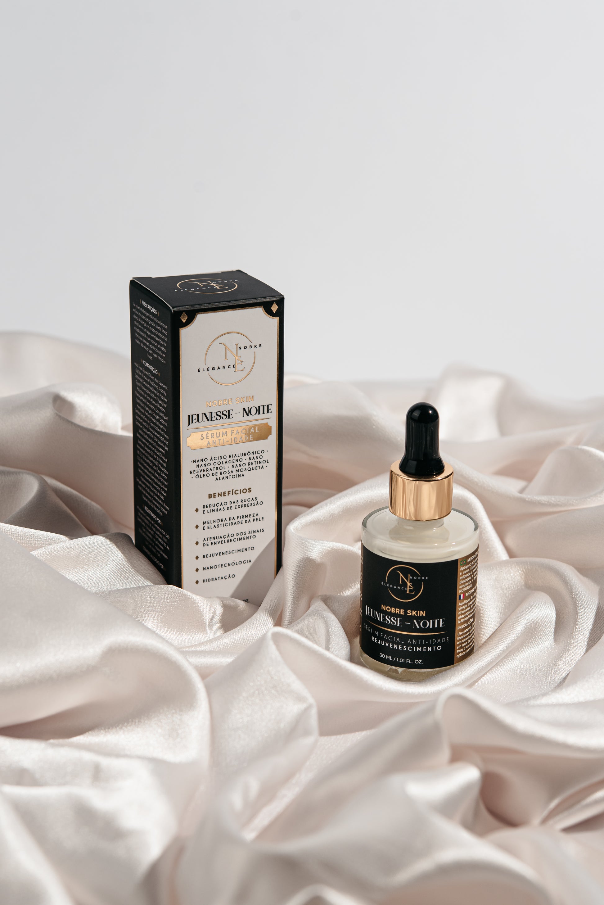 KIT – Ritual Élégance Completo (Espuma + Nobre Tonique + Sérum Dia + Sérum Noite + Nobre Gloss Brillance)